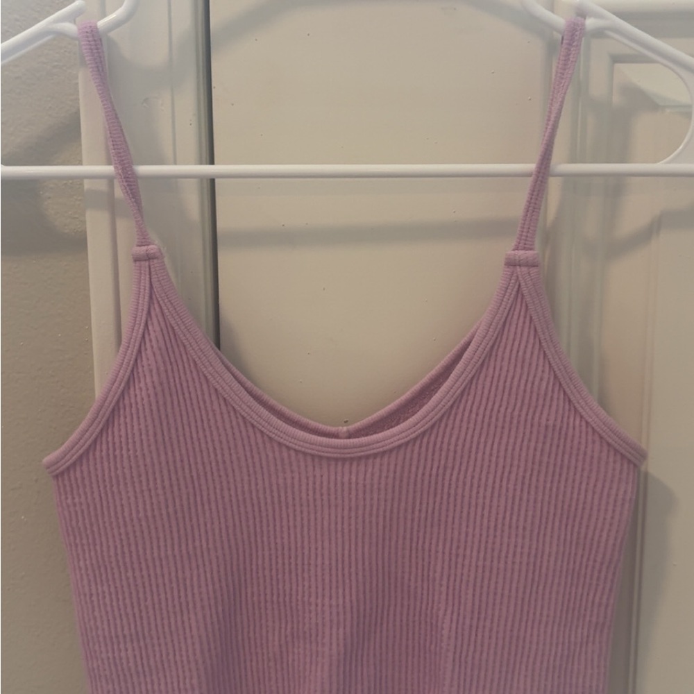 Pink Ribbed Tank Top - Picture 3 of 4